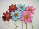 Papierblüte a Stab FARBL. SORT. 15cm