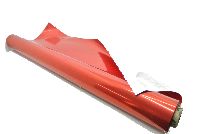 Folie metallise / Glanzfolie ROT-silber 70cm/50m Geschenkfolie
