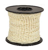 Papierkordel mit Draht CREME 02 Ø2mm L:100m  Papierdraht