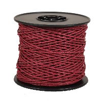 Papierkordel mit Draht BORDEAUX / Weinrot 19 Ø2mm L:100m  Papierdraht