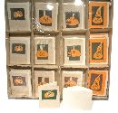 Kartensortiment Halloween ORANGE-NATUR  36 Stück 8x6cm Umschlag u. Kärtchen