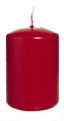 Stumpenkerzen  FK 001 ROT mit Alu-Sicher-Folie H130mm Ø70mm ca.52h Brenndauer