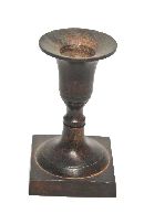 Kerzenhalter für Spitzkerze BRAUN Höhe=9cm  Metall