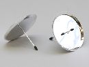 Kerzenteller mit Pick SILBER 70mm