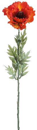Mohnblume ORANGE  03395 14cm  L=90cm