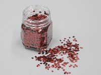 Glittersterne / Glanzsterne ROT 225610 6mm 80Gramm