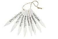 Kräuterstecker WEISS 420543 Kräuterschilder 2 x H17,5cm  8 Stück