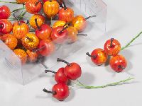 Apfel am Draht ORANGE 200251 2,5 cm   36 Stück