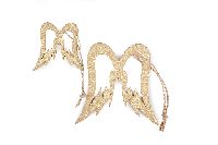 Engelflügel GOLD GL:13-17cm 2Größen Hänger Ø5cm+8,5cm Holz 7064227