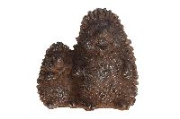 Igelpaar aus Poly BRAUN-SILBER 31296 8x6,5x8cm (LxBxH)