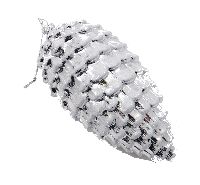 Zapfen zum Hängen weiss-silber 49932 15x7cm (LxB) Kunststoff