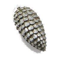 Zapfen zum Hängen silber-gold 49909 15x7cm (LxB) Kunststoff