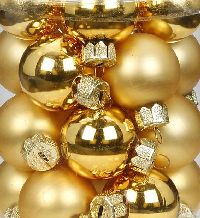Glaskugel / Christbaumkugel 12004 gold glänzend + matt 30mm   nachhaltige Verpackung