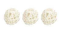 Rattanball / Rattankugel weiss-gebleicht Ø5cm