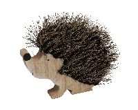 Igel Wuschelpelz NATUR 27hoi03 12x2x10cm  Holz