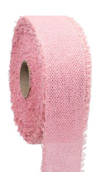 Band NATURE RUSTICO rosa Baumwollband 475a Breite: 55mm  Länge: 30 Meter