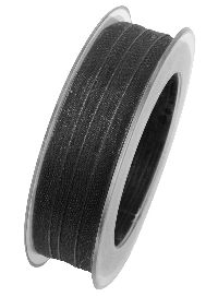 Organzaband Beauty Organdy SCHWARZ 9654 90 B:7mm L:50m mit Webkante