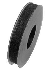 Organzaband Beauty Organdy SCHWARZ 9654 90 B:15mm L:50m mit Webkante