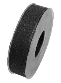 Organzaband Beauty Organdy SCHWARZ 9654 90 B:25mm L:50m mit Webkante