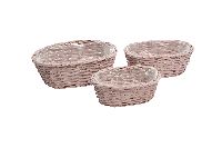 Pflanzkorb Spaltweide altrosa 05SWA 30x20x11cm oval 22x14x9cm + 26x17x10cm +