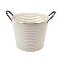 Eimer Metall mit Henkel silbergrau 50 806 Ø22xH18cm  5 Liter