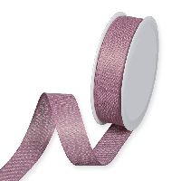 Basicband Baumwolloptik altrosa 9660 510 B:25mm L:25m mattes Taftband