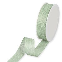 Basicband Baumwolloptik mintgrün 9660 128 B:25mm L:25m mattes Taftband