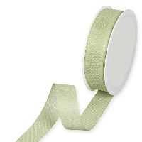 Basicband Baumwolloptik grün 9660 290 B:25mm L:25m mattes Taftband