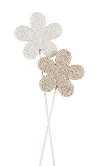 Filzblüte Nature Days CREME-BRAUN 24761310 6 x 0,8 cm