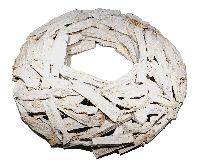 Kranz Driftwood grau-weiss 622337 Schwemmholz Ø40cm H11cm Holzstücke