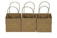Papiertasche wasserabweisend natur  alles Gute von Herzen 12x12x12cm 661329 Danke